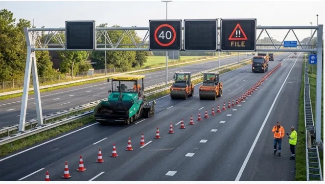 Wegwerkzaamheden snelweg AIS Traffic