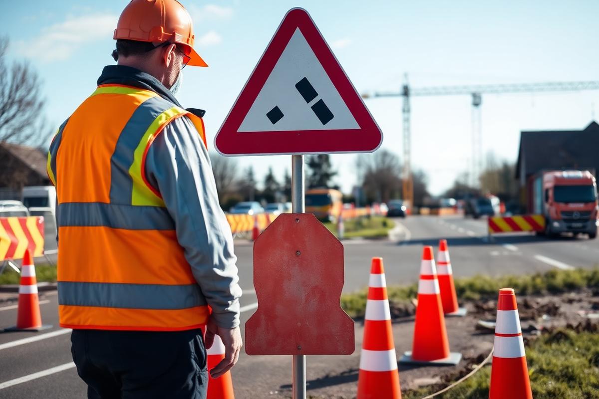 Verkeersregelaar AIS Traffic met bord en pionnen